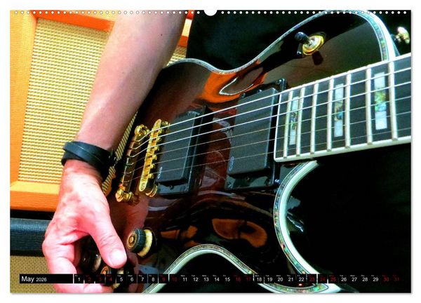Produktbild: Guitars and Amps - Let's Rock (High Quality Premium Wall Calendar 2026 DIN A2 landscape),CALVENDO 12 Month Wall Calendar