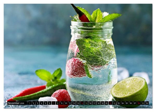 Produktbild: Eiskalt erwischt - Aromawasser (Tischkalender 2026 DIN A5 quer), CALVENDO Monatskalender