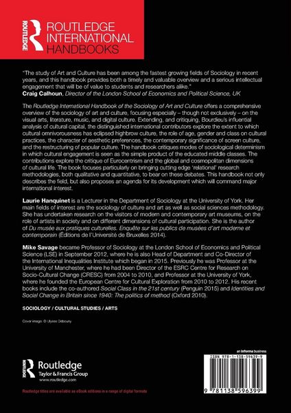 Produktbild: Routledge International Handbook of the Sociology of Art and Culture
