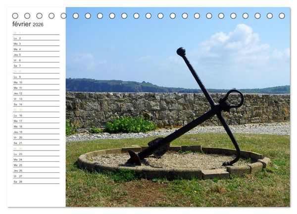 Produktbild: Bretagne Finist&egrave;re balade estivale &agrave; Camaret-sur-Mer (Calendrier de bureau 2026 DIN A5 vertical), CALVENDO calendrier mensuel