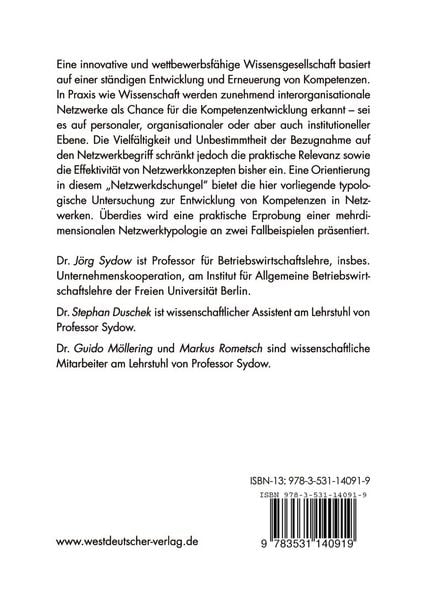 Produktbild: Kompetenzentwicklung in Netzwerken