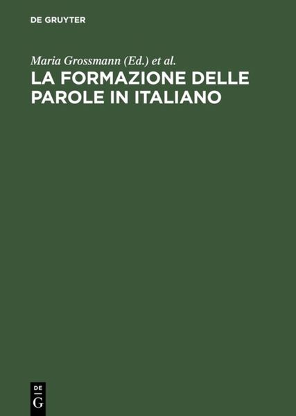 Produktbild: La formazione delle parole in italiano
