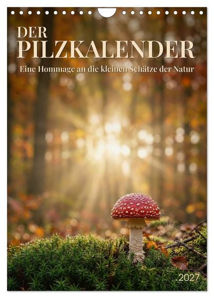 DER PILZKALENDER (Wandkalender 2027 DIN A4 hoch), CALVENDO Monatskalender