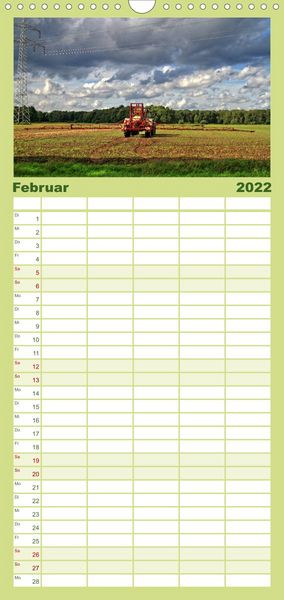 Produktbild: Familienplaner Landmaschinen zum Anfassen nah (Wandkalender 2022 , 21 cm x 45 cm, hoch)