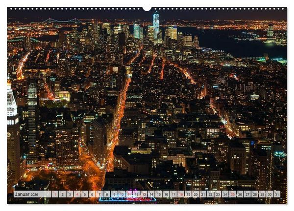 Produktbild: Big City Lights - Metropolen im Lichterglanz (hochwertiger Premium Wandkalender 2026 DIN A2 quer), Kunstdruck in Hochglanz