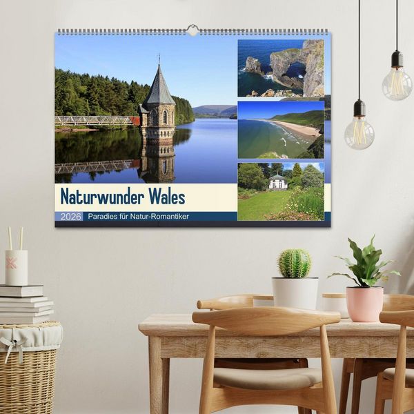 Produktbild: Naturwunder Wales (Wandkalender 2026 DIN A2 quer), CALVENDO Monatskalender