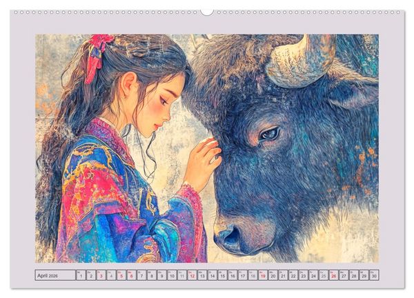 Produktbild: Traumwelten. Mangas mit magischen Begegnungen (hochwertiger Premium Wandkalender 2026 DIN A2 quer), Kunstdruck in Hochglanz