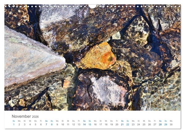 Produktbild: Die Natur als K&uuml;nstlerin - Sch&ouml;nheit der Steine (Wandkalender 2026 DIN A3 quer), CALVENDO Monatskalender