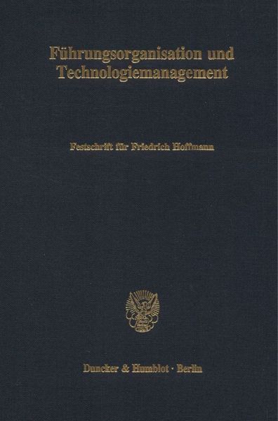 Produktbild: F&uuml;hrungsorganisation und Technologiemanagement.