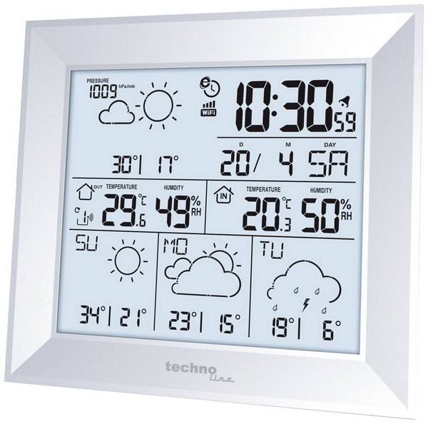 Produktbild: Techno Line WD2000 WLAN-Wetterstation Anzahl Sensoren max. 3