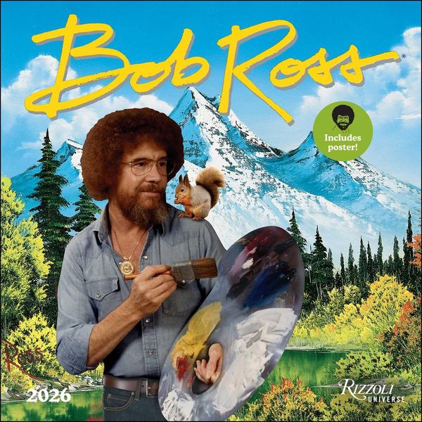 Produktbild: Bob Ross 2026 Wall Calendar (Includes Full-Color Poster)