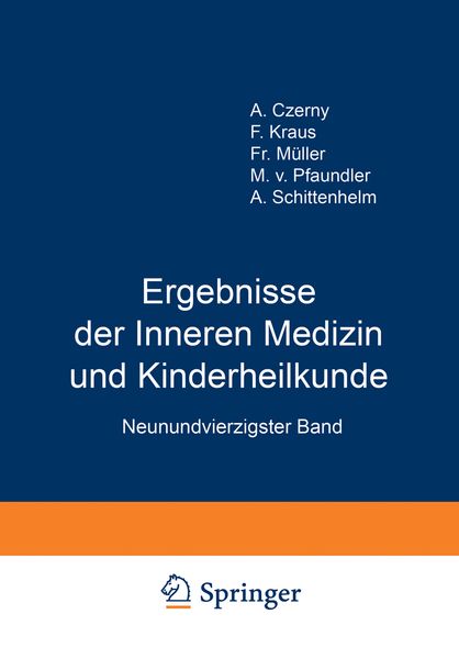 Produktbild: Ergebnisse der Inneren Medizin und Kinderheilkunde