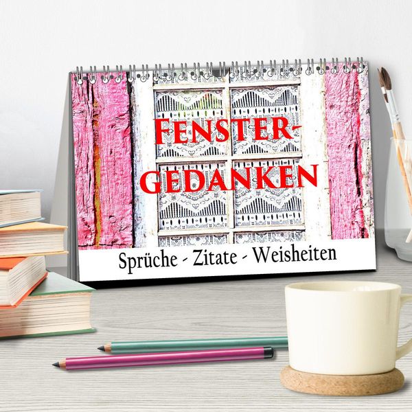 Produktbild: Fenster Gedanken (Tischkalender 2026 DIN A5 quer), CALVENDO Monatskalender