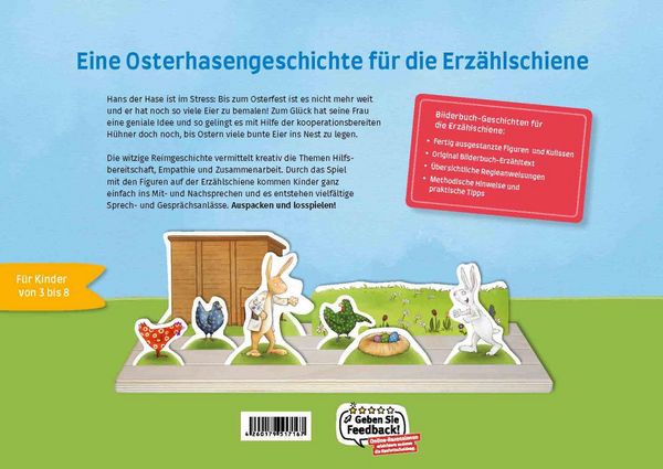 Produktbild: Henne, Has' und Osterspa&szlig;. Erz&auml;hlschienen-Figurenset