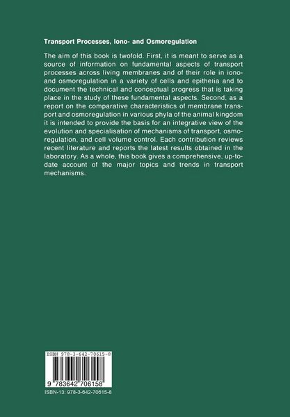 Produktbild: Transport Processes, Iono- and Osmoregulation