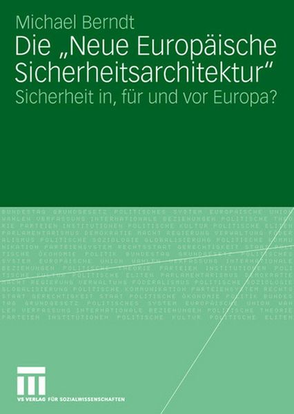 Produktbild: Die "Neue Europ&auml;ische Sicherheitsarchitektur"
