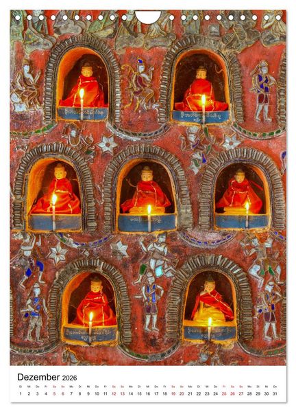 Produktbild: Buddhas im Gl&uuml;ck (Wandkalender 2026 DIN A4 hoch), CALVENDO Monatskalender