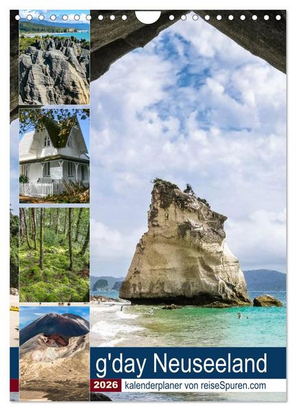 Kalenderplaner g'day Neuseeland 2026 (Wandkalender 2026 DIN A4 hoch), CALVENDO Monatskalender