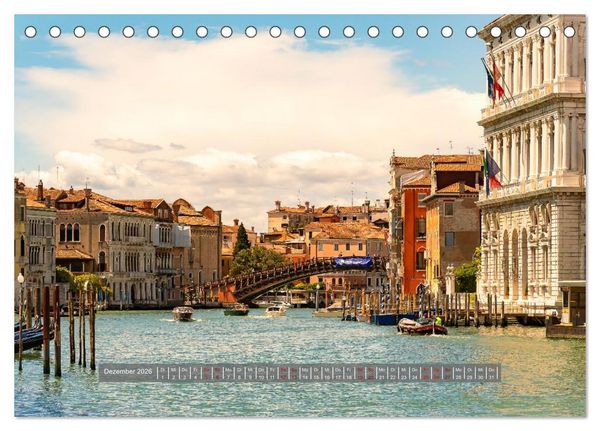 Produktbild: Sehnsuchtsort Venedig 2026 (Tischkalender 2026 DIN A5 quer), CALVENDO Monatskalender