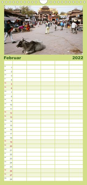 Produktbild: Familienplaner Alltagsleben in Indien (Wandkalender 2022 , 21 cm x 45 cm, hoch)
