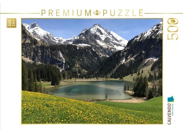 CALVENDO Puzzle Gstaad, Lauenensee - Swissmountainview | 500 Teile Lege-Größe 48 × 36 cm Foto-Puzzle für Erwachsene