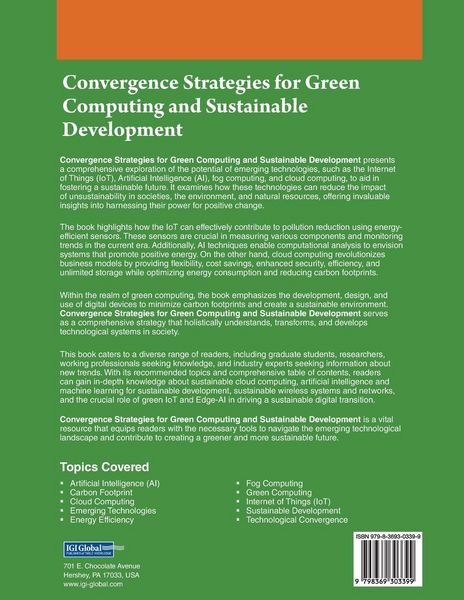 Produktbild: Convergence Strategies for Green Computing and Sustainable Development