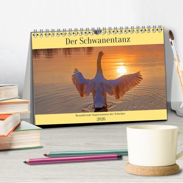 Produktbild: Der Schwanentanz (Tischkalender 2026 DIN A5 quer), CALVENDO Monatskalender