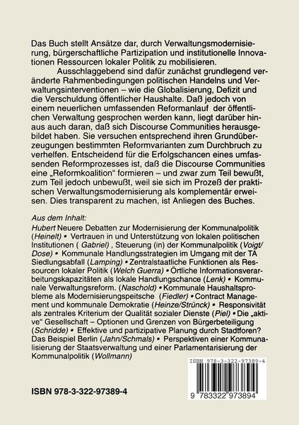 Produktbild: Modernisierung der Kommunalpolitik