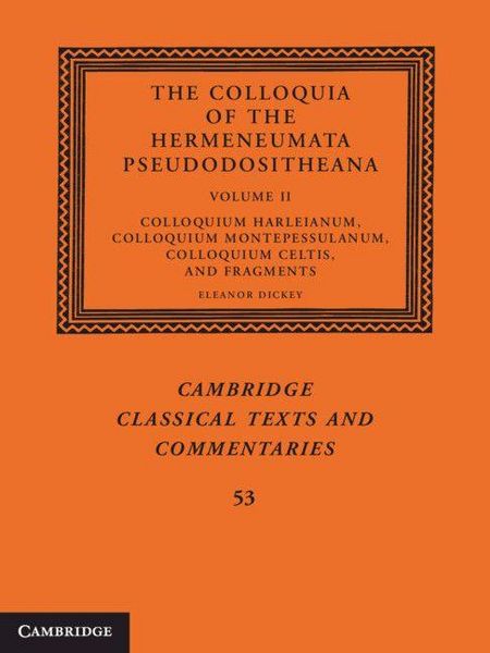 Produktbild: The Colloquia of the Hermeneumata Pseudodositheana