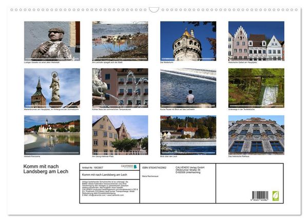 Produktbild: Komm mit nach Landsberg am Lech (Wandkalender 2026 DIN A2 quer), CALVENDO Monatskalender