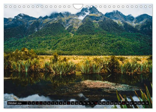 Produktbild: Neuseeland - Die sch&ouml;nsten Orte der Nord- und S&uuml;dinsel (Wandkalender 2026 DIN A4 quer), CALVENDO Monatskalender