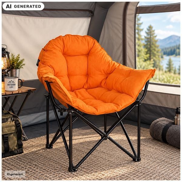 Produktbild: HTI-Living Klappbarer Komfortsessel mit weichem Velvet Bezug