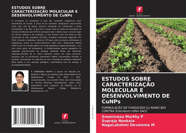 Produktbild: ESTUDOS SOBRE CARACTERIZA&Ccedil;&Atilde;O MOLECULAR E DESENVOLVIMENTO DE CuNPs