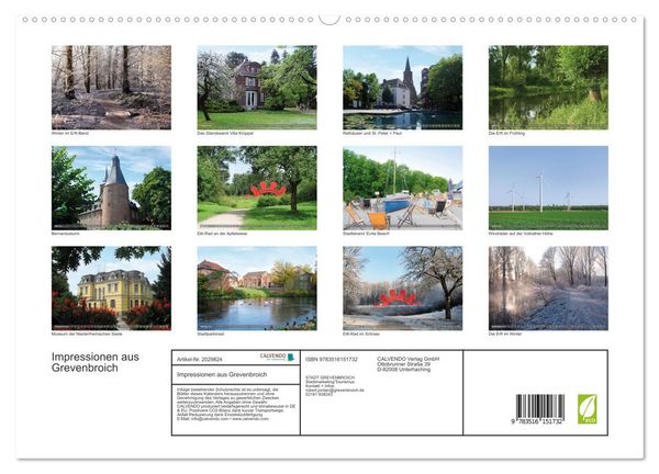 Produktbild: Impressionen aus Grevenbroich (hochwertiger Premium Wandkalender 2026 DIN A2 quer), Kunstdruck in Hochglanz