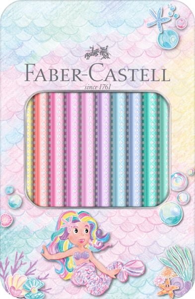 Produktbild: Faber-Castell Buntstifte Jumbo Sparkle pastell 10 St&uuml;ck Metalletui