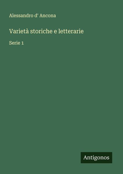 Produktbild: Variet&agrave; storiche e letterarie