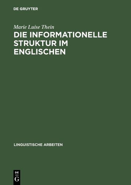 Produktbild: Die informationelle Struktur im Englischen