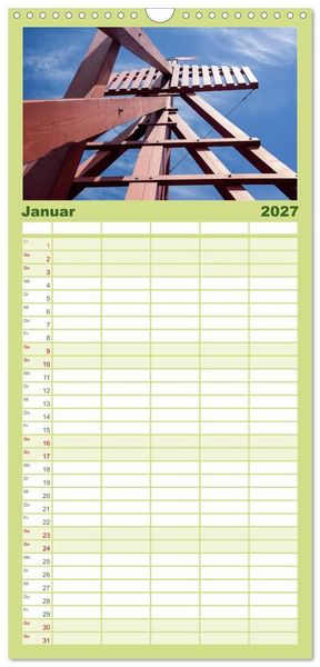 Produktbild: Familienplaner 2027 - Fan&oslash; - Himmel, Hav og mere mit 5 Spalten (Wandkalender, 21 x 45 cm) CALVENDO