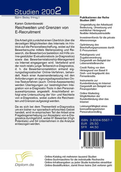 Produktbild: Reichweiten und Grenzen von e-Recruitment