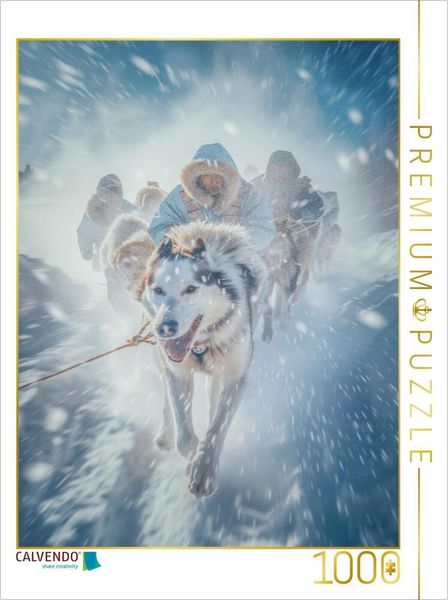 Produktbild: CALVENDO Puzzle Ein Motiv aus dem Kalender Schlittenhunderennen | 1000 Teile Lege-Gr&ouml;&szlig;e 64x48cm Foto-Puzzle f&uuml;r gl&uuml;ckliche Stunden