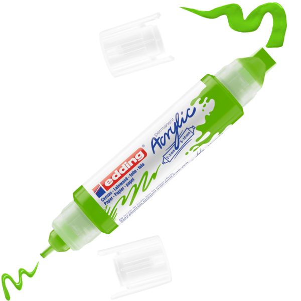 Produktbild: edding Acryl Double Liner 5400 gelbgr&uuml;n 2-3mm/5-10mm