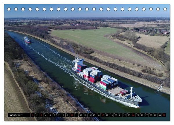Produktbild: 100 Meter &uuml;ber Grund - Am Nord-Ostsee-Kanal (Tischkalender 2027 DIN A5 quer), CALVENDO Monatskalender