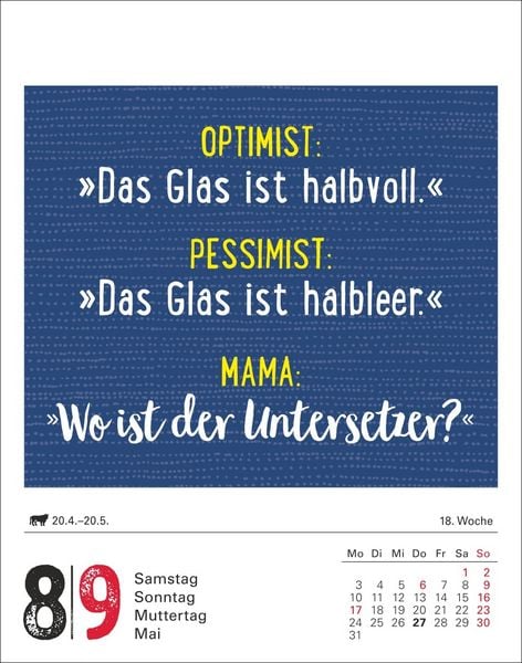 Produktbild: Lange Rede kurzer Gin Tagesabrei&szlig;kalender 2027 - Der Spr&uuml;che-Kalender