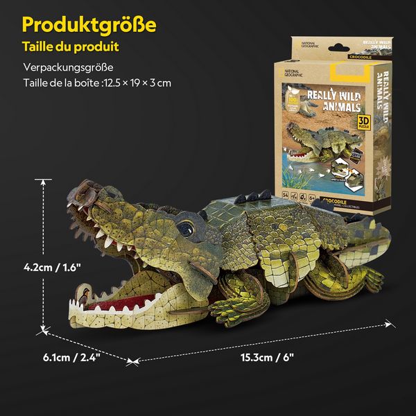 Produktbild: CUBICFUN - 3D Puzzle Krokodil 54 Teile
