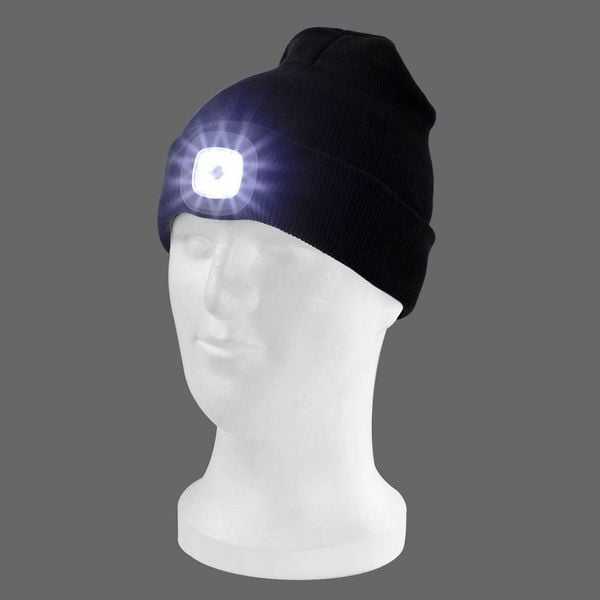 Produktbild: IWH Strickm&uuml;tze LED Stirnlampe akkubetrieben 120lm 4h 040007