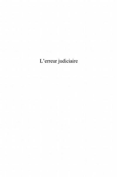 Produktbild: Erreur judiciaire