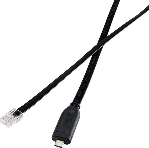Produktbild: Renkforce USB-C&reg;, RJ45 Adapterkabel [1x USB-C&reg; Stecker - 1x RJ45-Stecker 8p8c] 1.80 m Schwarz