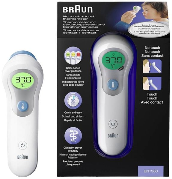 Produktbild: Braun BNT300WE Fieberthermometer Mit LED Beleuchtung