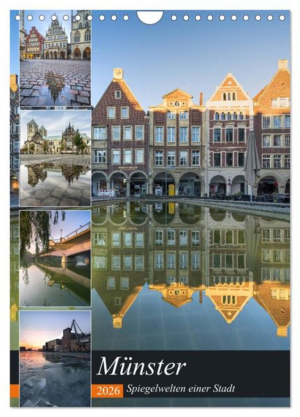 Produktbild: M&uuml;nster - Spiegelwelten einer Stadt (Wandkalender 2026 DIN A4 hoch), CALVENDO Monatskalender