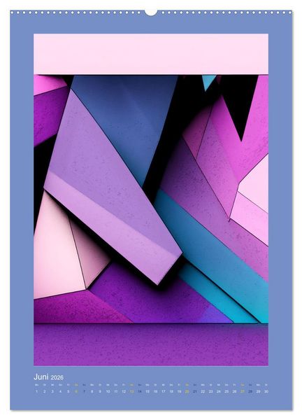 Produktbild: WALL ART Geometrische Konzeptkunst (Wandkalender 2026 DIN A2 hoch), CALVENDO Monatskalender